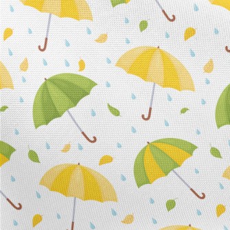 Umbrella Raindrops Fallen Leav Pongee