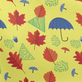 Maple Leaves And Umbrella Pongee