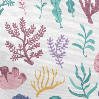 Coral And Seaweed Pongee