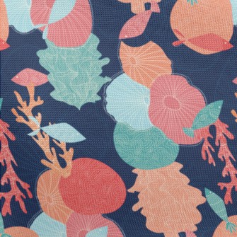 Artistic Texture Coral Pongee