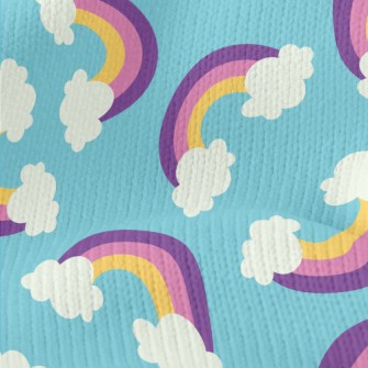 Pink Double Rainbow Stretch Jersey