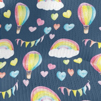 Watercolor Heart And Hot Air B Stretch Jersey