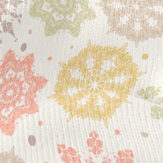 Snowflake Tile Illustration Stretch Jersey