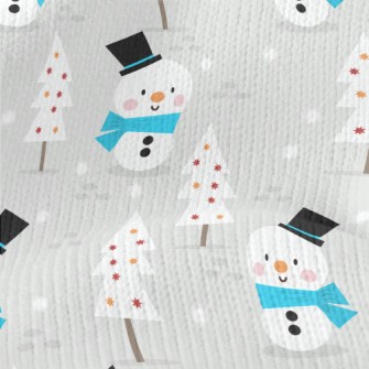 Cute Gentleman Snowman Stretch Jersey