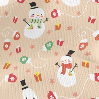 Happy Snowman Gift Stretch Jersey