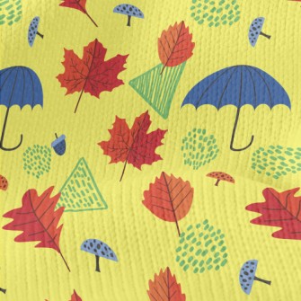 Maple Leaves And Umbrella Stretch Jersey