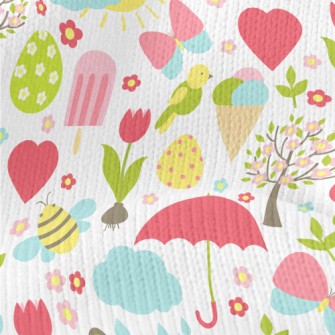 Cute Cartoon Garden Stretch Jersey