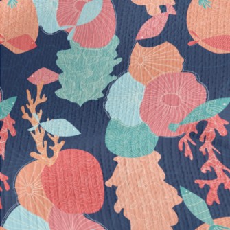 Artistic Texture Coral Stretch Jersey