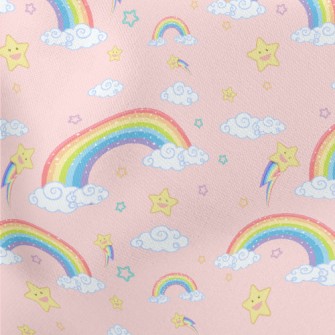 Happy Star Rainbow Adventure Lightweight Cotton Poplin