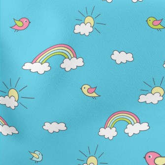 Sun Rainbow Bird Lightweight Cotton Poplin