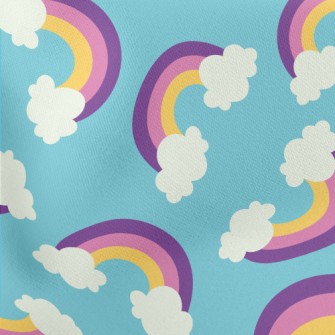 Pink Double Rainbow Lightweight Cotton Poplin