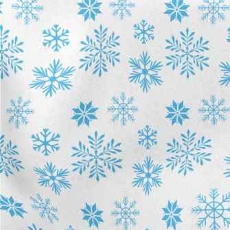 Snowflakes Are Flying Lightweight Cotton Poplin
