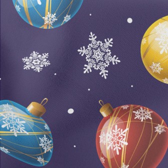 Christmas Glass Ball Lightweight Cotton Poplin