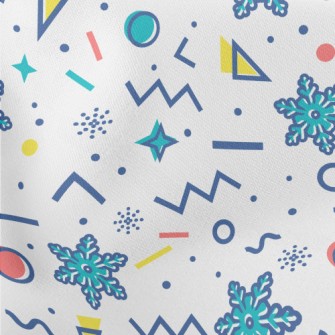 Geometric Snowflakes Lightweight Cotton Poplin
