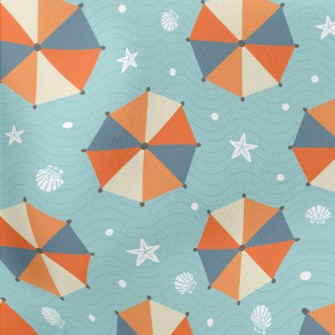 Starfish Shell Parasol Lightweight Cotton Poplin