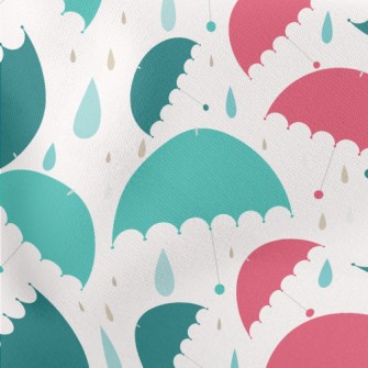 Sawtooth Umbrella With Big Rai Lightweight Cotton Poplin