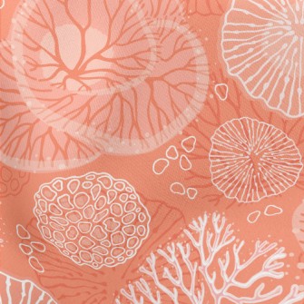 Gorgeous Coral Sea Lightweight Cotton Poplin