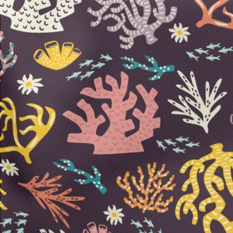 Fish And Coral Sea Lightweight Cotton Poplin