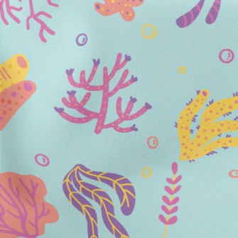Colorful Coral Lightweight Cotton Poplin