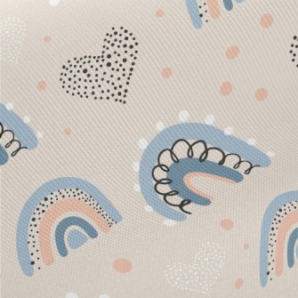 Dots Of Love Graffiti Rainbow Midweight Cotton Poplin