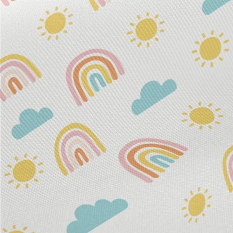 Sun Rainbow Cloud Midweight Cotton Poplin