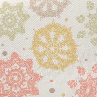 Snowflake Tile Illustration Midweight Cotton Poplin