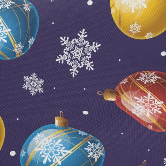 Christmas Glass Ball Midweight Cotton Poplin