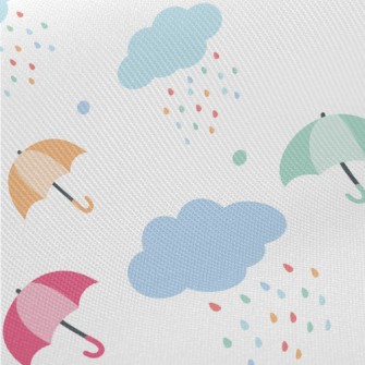 Colorful Flying Umbrellas Midweight Cotton Poplin
