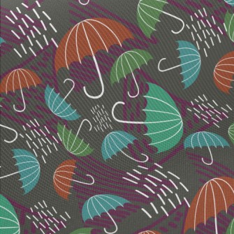 Tropical Rainforest Umbrella Midweight Cotton Poplin