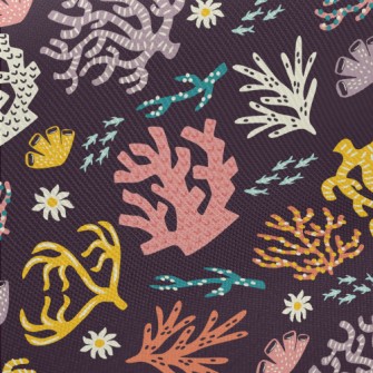 Fish And Coral Sea Midweight Cotton Poplin