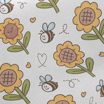 Bee And Sunflower Twill