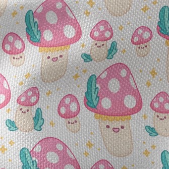 Shiny Polka Dot Mushrooms Waterproof Canvas