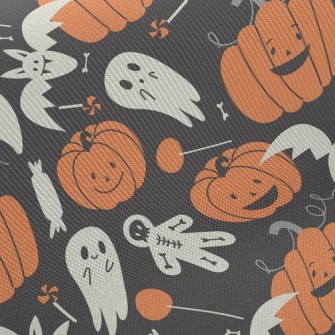 Cute Pumpkins And Ghosts Twill