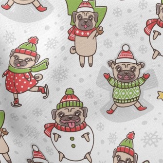 Happy Christmas Pug Stretch Ponte