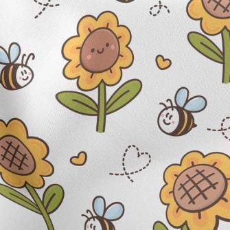 Bee And Sunflower Stretch Ponte