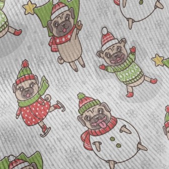 Happy Christmas Pug Standard Corduroy