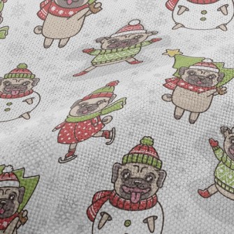 Happy Christmas Pug Performance Linen