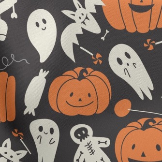 Cute Pumpkins And Ghosts Stretch Ponte
