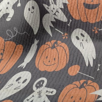 Cute Pumpkins And Ghosts Terry