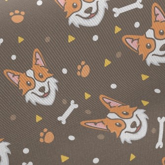 Lively And Happy Corgi Twill