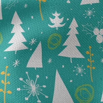 Warm Winter Christmas Tree Waterproof Canvas