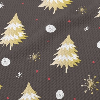 Glittering Christmas Tree Birdseye Piqué
