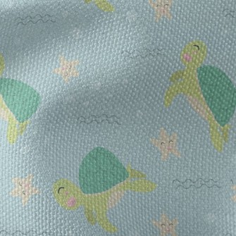Happy Sea Turtle Waterproof Canvas