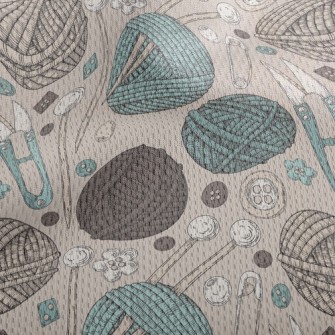 Handmade Yarn Ball Supplies Athletic Mesh Flat Back