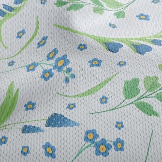 Small And Cute Flowers Athletic Mesh Flat Back