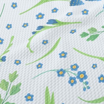 Small And Cute Flowers Birdseye Piqué