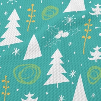 Warm Winter Christmas Tree Birdseye Piqué