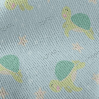 Happy Sea Turtle Standard Corduroy