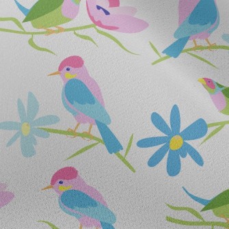 Fantasy Colorful Bird Chiffon