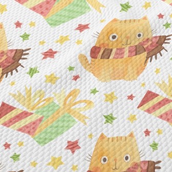 Big Eyes Scarf Cat Birdseye Piqué